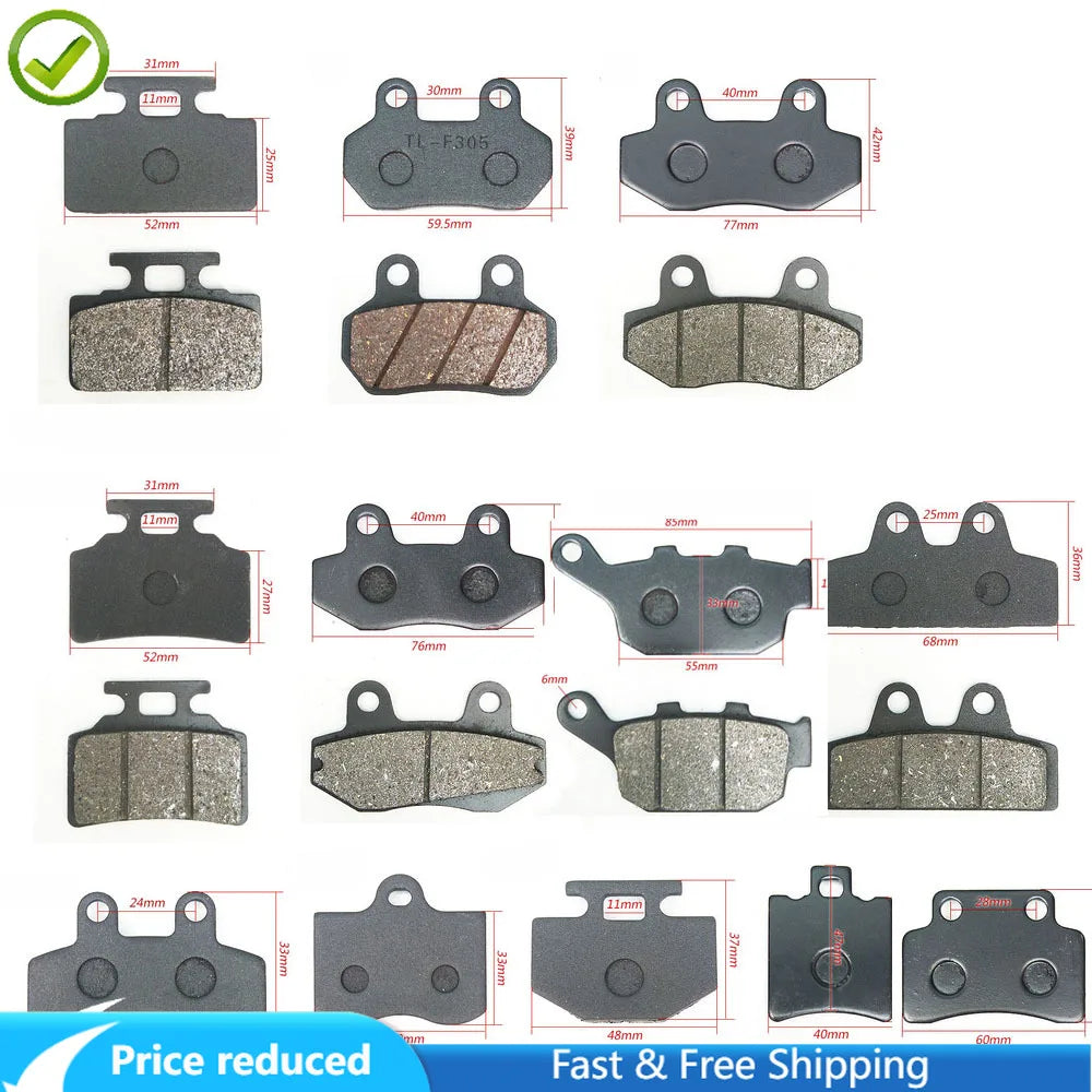 Motorcycle Disc Brake Pads | Front & Rear | 50cc–250cc, CBR, CRF, Scooter & Moped