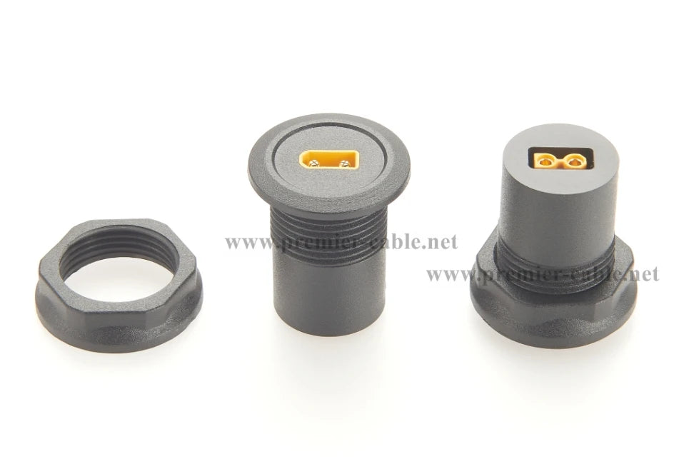 XT30 Panel Mount Adapter | Round | Male to Female
