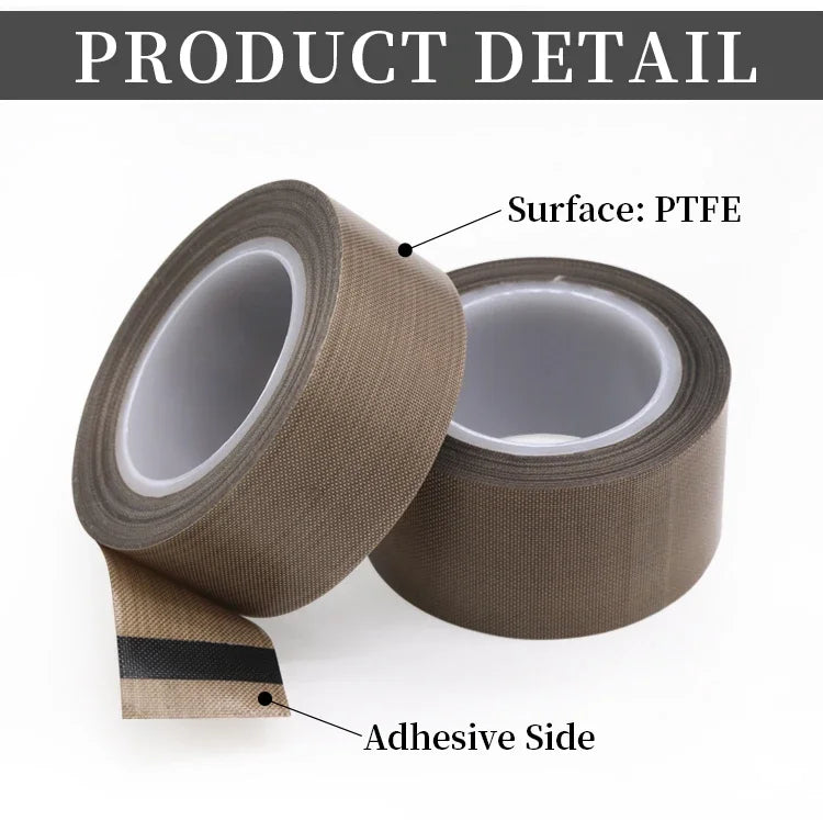 PTFE Adhesive Cloth Tape | 0.13/0.18mm High-Temp | Vacuum Sealing Insulation