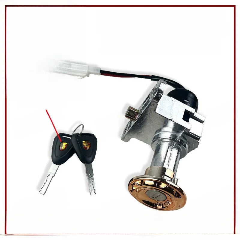 E-Bike Seat Lock | Aluminum Alloy Key Lock | Curved Slot