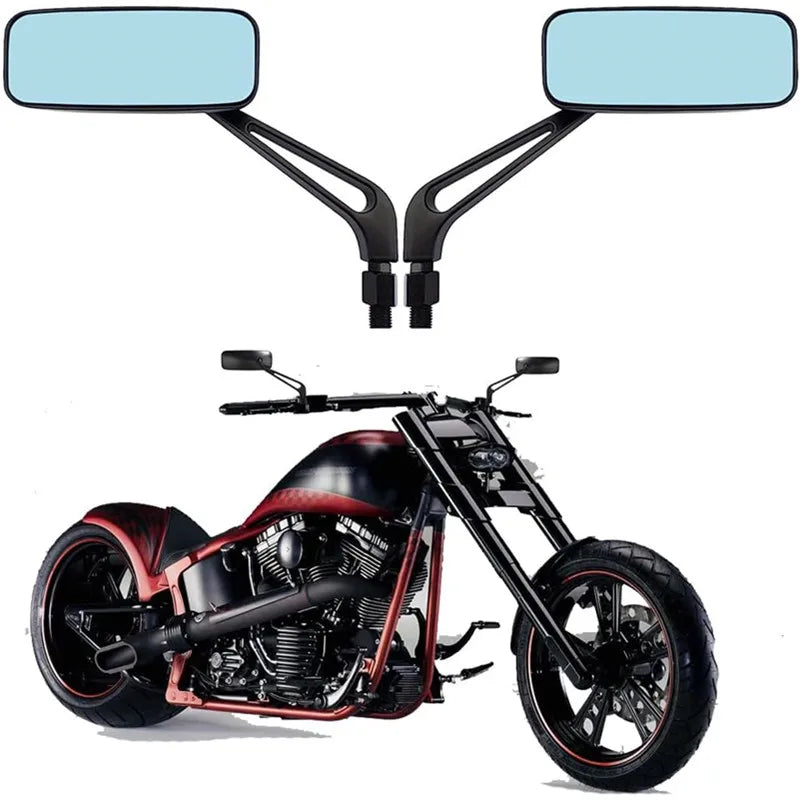 Universal Side Mirrors | Adjustable Rear-View Pair | 8mm/10mm Thread