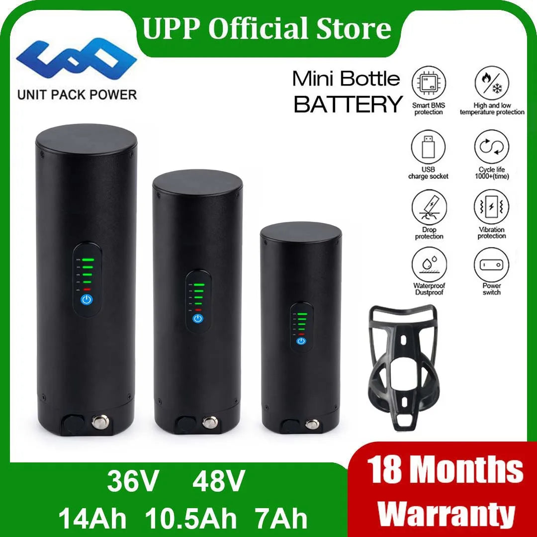 Mini Bottle E-Bike Battery 48V 7Ah | Bottle Cage Mount | Bafang/Tongsheng
