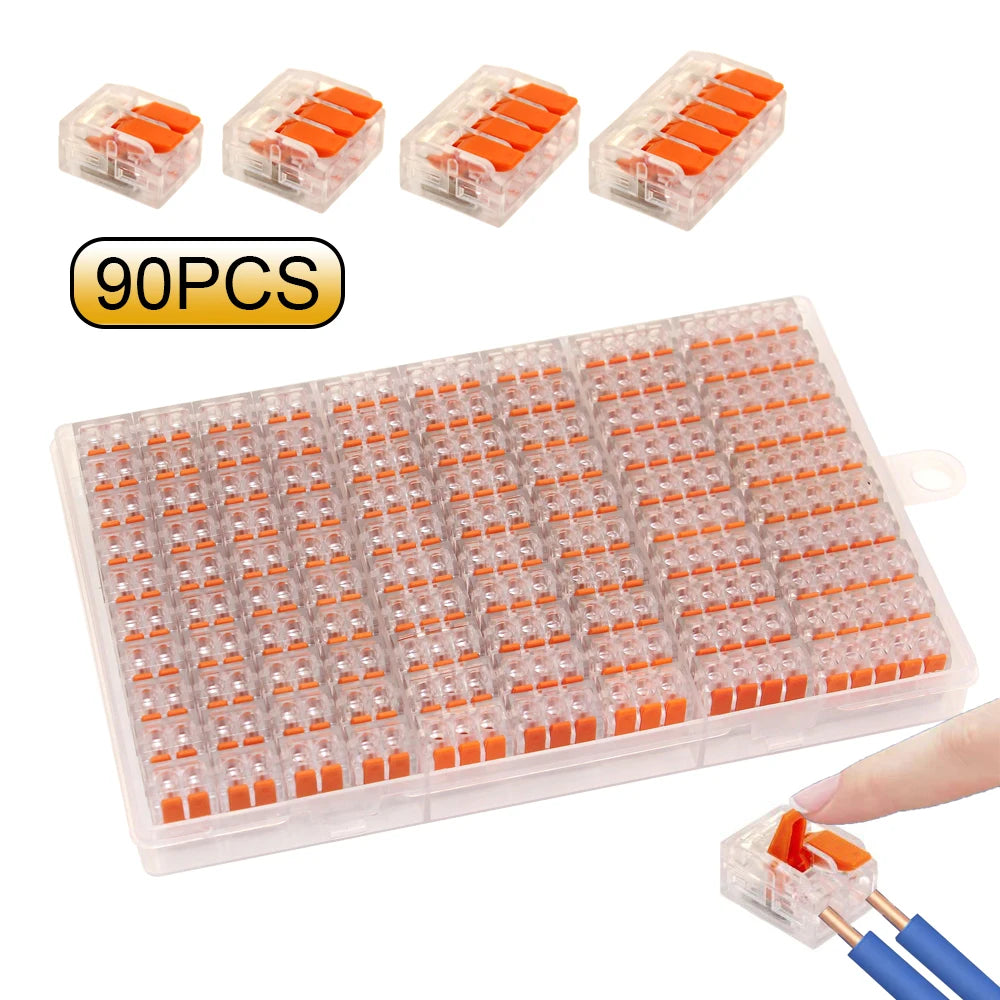 Lever Wire Connectors | 2/3/5-Port Quick Clamp | 20-Pc Box