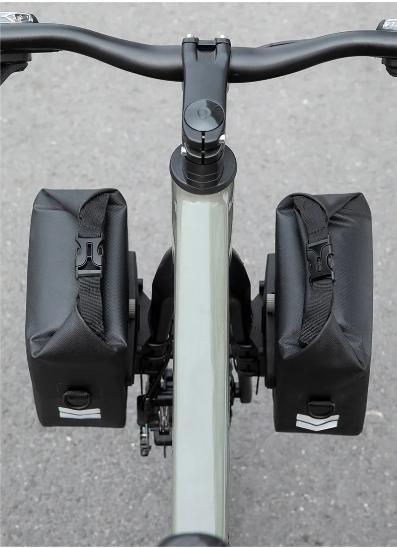 WEST BIKING Bike Front Fork Bag Quick Release Waterproof For Mtb Road Bike Bikepacking Cycling Storage Bag 5.5L Large Capacity