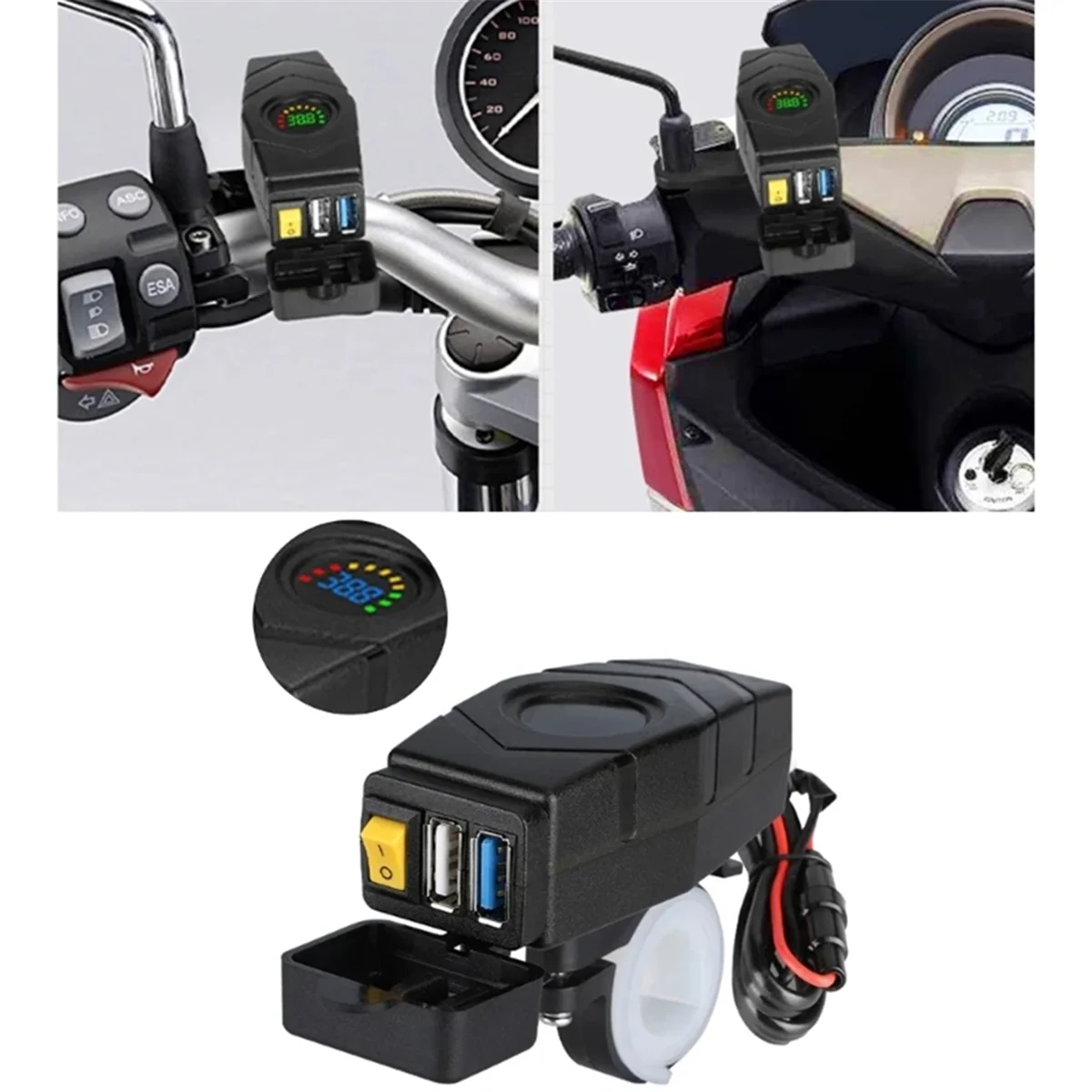 Handlebar USB Charger | 20-80V QC3.0 | E-Bike