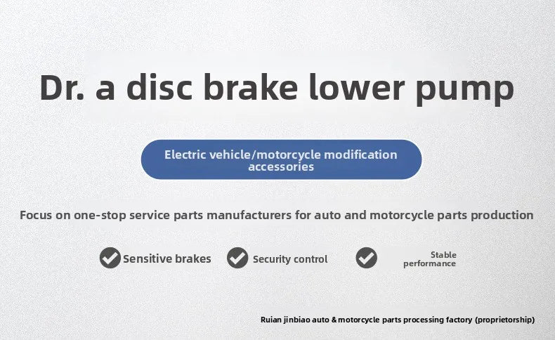 Electric Motorcycle Disc Brake Pump | Caliper Pump Modification Part | Swift Eagle / Smart Pump Style