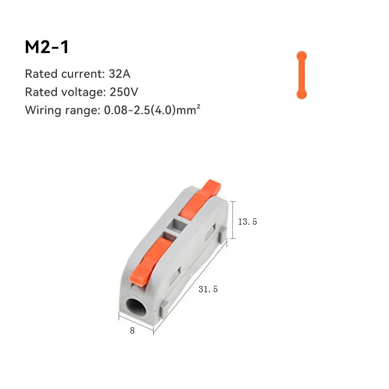 Push-In Wire Connector Splitter | 1-In Multi-Out | 32A 250V