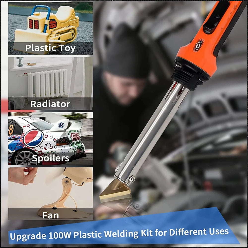 50W/100W Plastic Welding Repair Car Bumper Repair Soldering Iron Kit Temperature Controlled Soldering StationRepair Ironing Tool