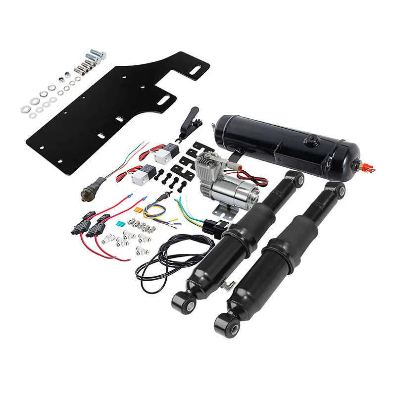 Rear Air Ride Suspension Kit | 12V with Tank | Harley 94–24