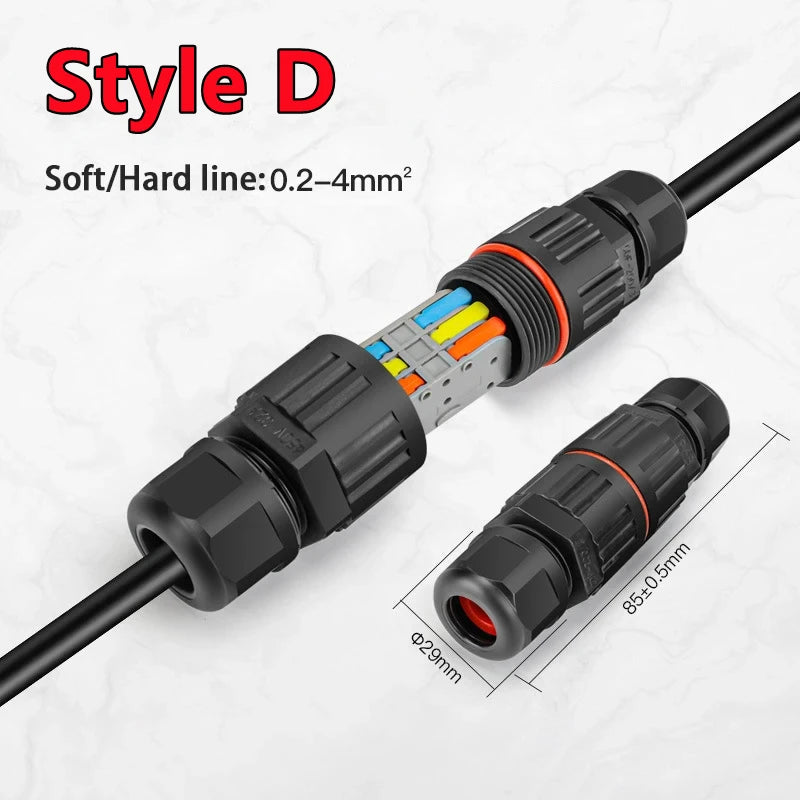 IP68 Waterproof Wire Connector | 2/3-Pin | Quick Connect