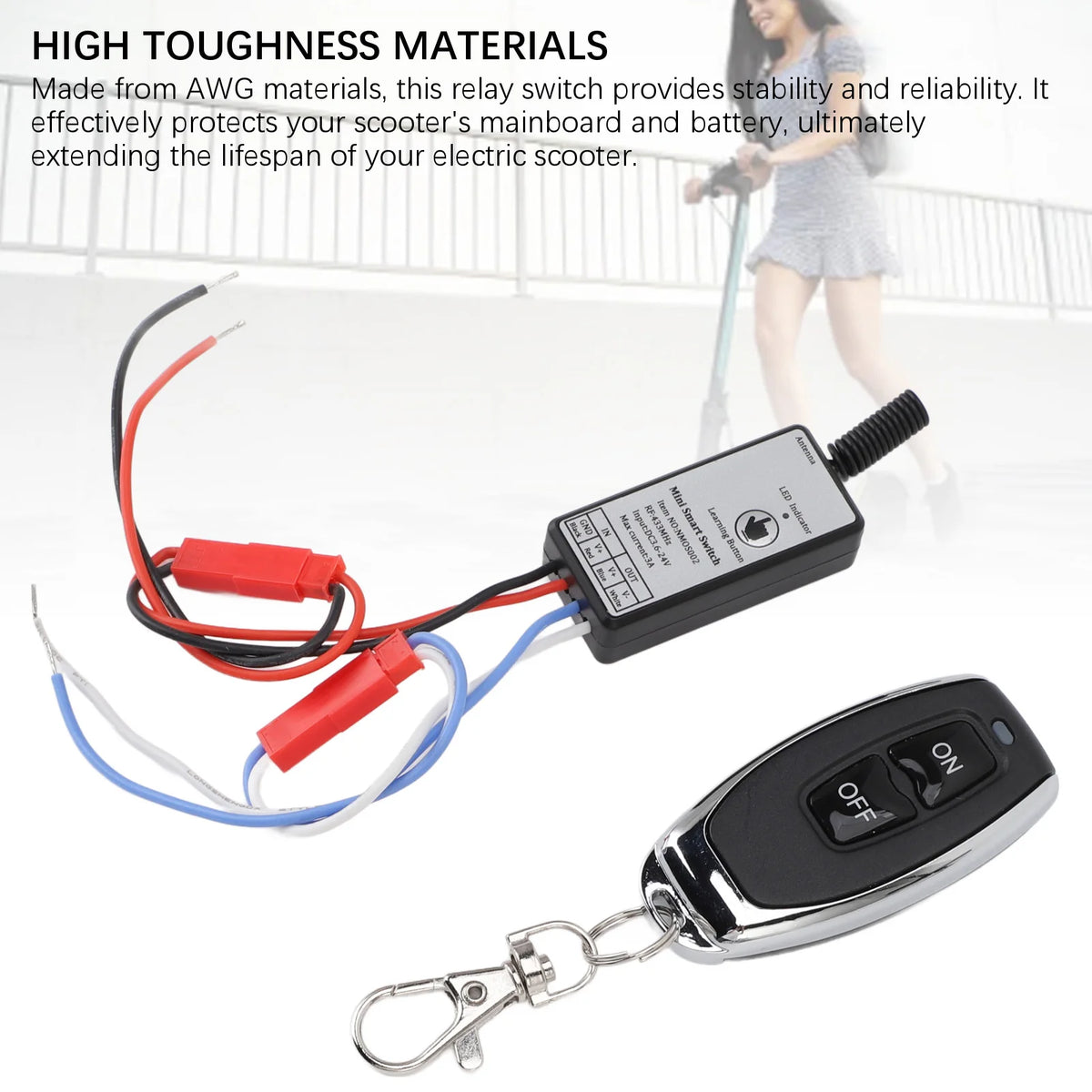 Scooter Speed-Limit Relay | Remote On/Off Receiver + Transmitter Kit | Electric Scooters