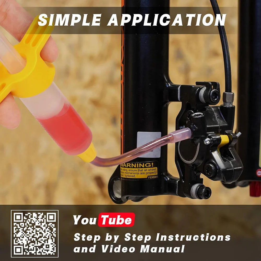 Hydraulic Disc Brake Bleed Kit + 60ml Mineral Oil | Fits Shimano, Tektro, SRAM, Nutt & Magura Brakes