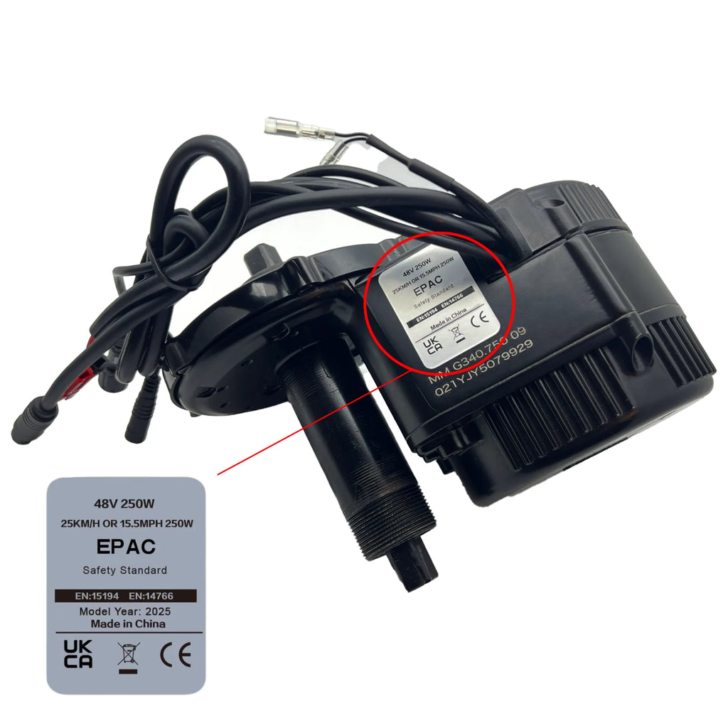 E-Bike Conversion Stickers | 36V/48V, 500W–1500W Labels | Bafang & Tongsheng Compatible