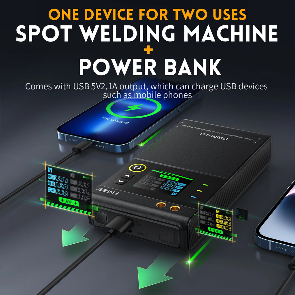 FNIRSI SWM-10 Portable Spot Welder | 5000mAh | 18650 Battery Packs