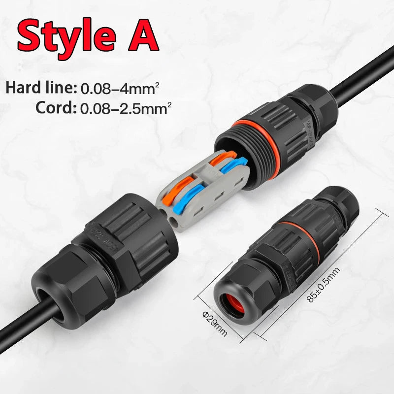 IP68 Waterproof Wire Connector | 2/3-Pin | Quick Connect