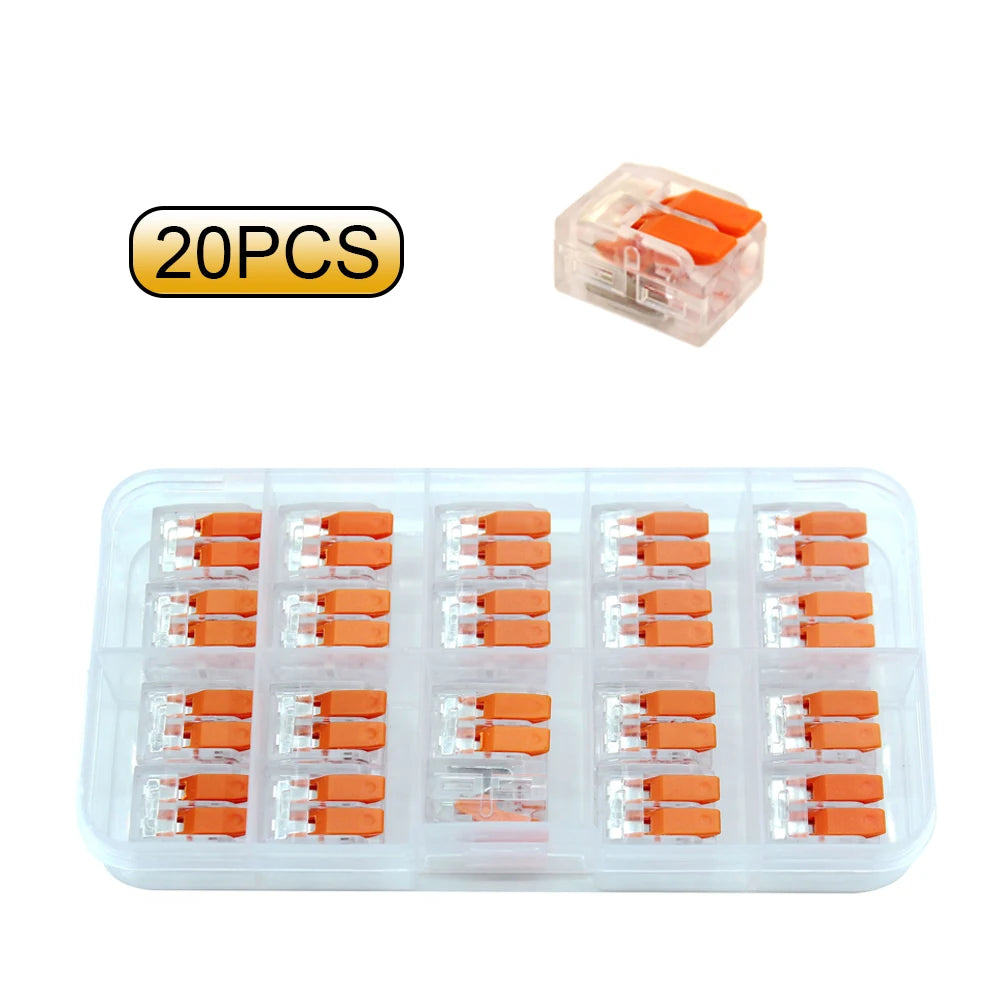 Lever Wire Connectors | 2/3/5-Port Quick Clamp | 20-Pc Box