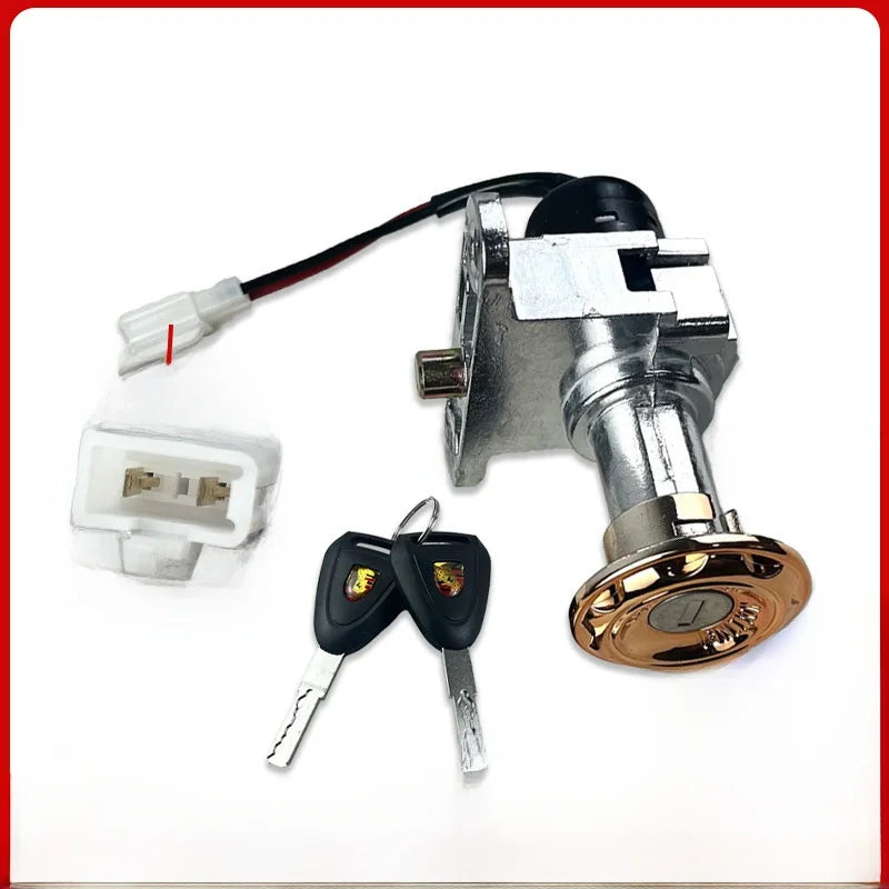 E-Bike Seat Lock | Aluminum Alloy Key Lock | Curved Slot