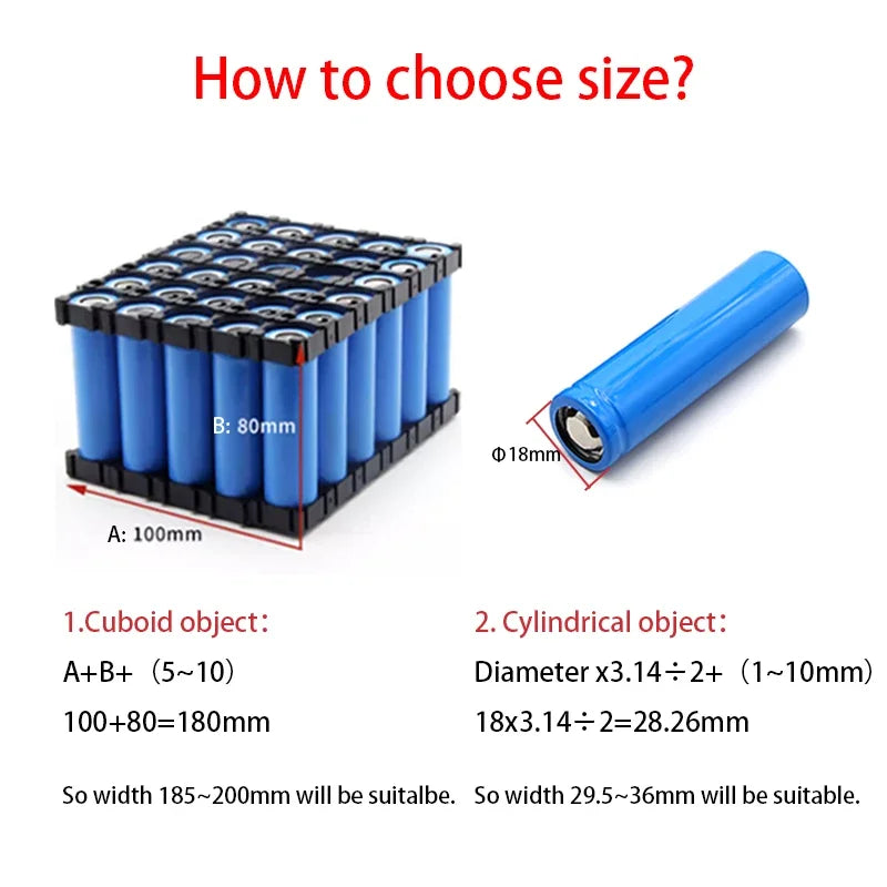 18650 PVC Heat Shrink Tube Battery Pack Blue Width 29.5mm~300mm Insulated Protection Film Wrap lithium Case Cable Sleeve