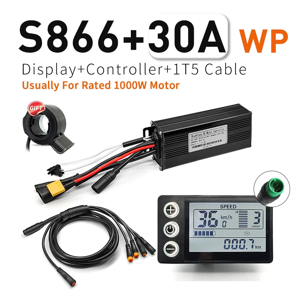Sine Wave Controller Kit | 17/26/30A | S866 LCD Display