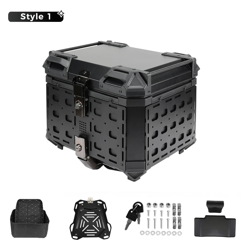 45L Aluminum Top Case | Lockable Rear Luggage Box