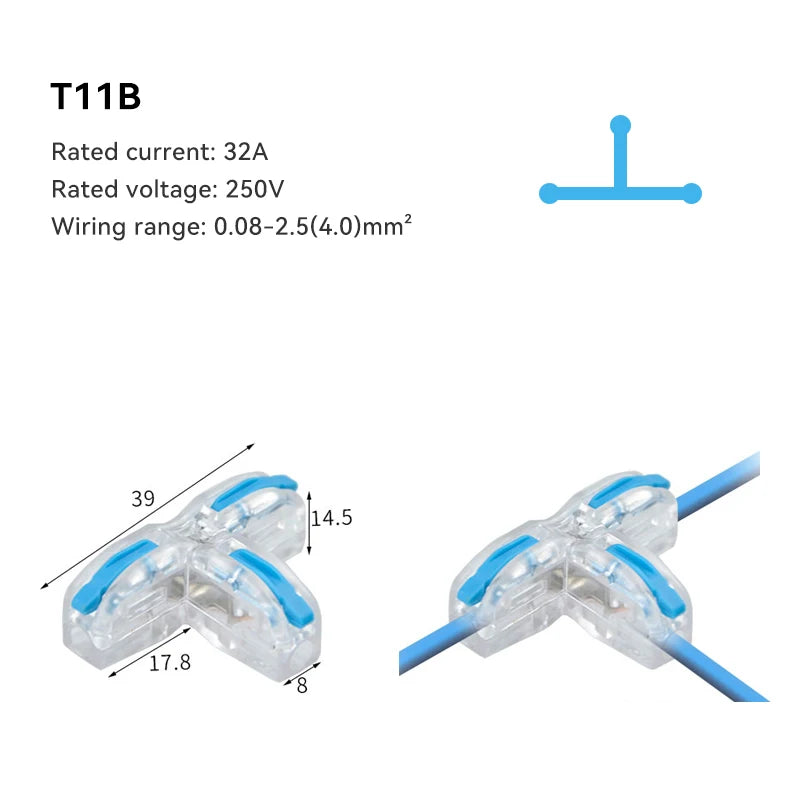 Push-In Wire Connector Splitter | 1-In Multi-Out | 32A 250V