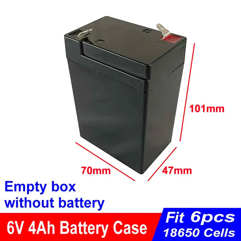 6V Empty Box 4Ah Fit 6pcs 18650 cell 6V4Ah Battery Case 6.4V 7.2V 6Ah 7.5Ah 9Ah 2S3P Holder 8A BMS For DIY Storage Battery Pack