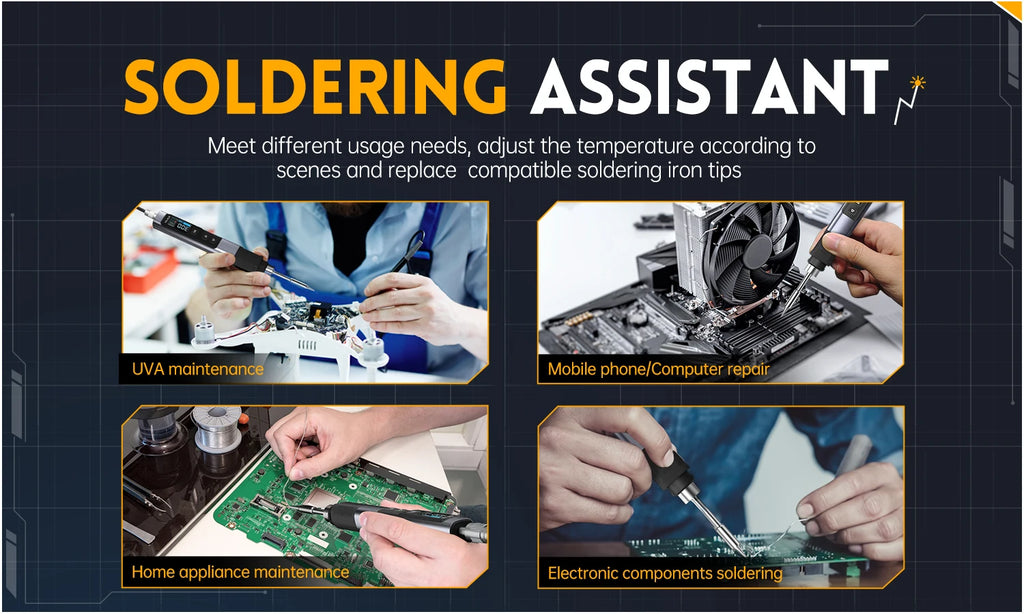 FNIRSI HS-02 Soldering Iron | Adjustable 100-450°C | PD 100W Portable