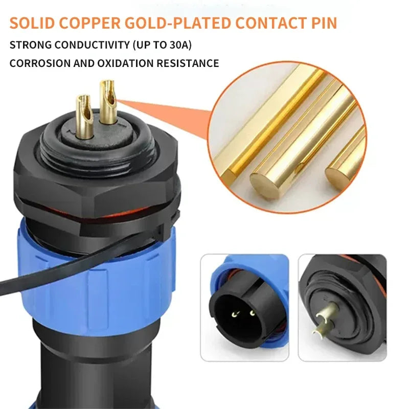 Aviation Plug Connectors | IP68 Waterproof | Panel-Mount