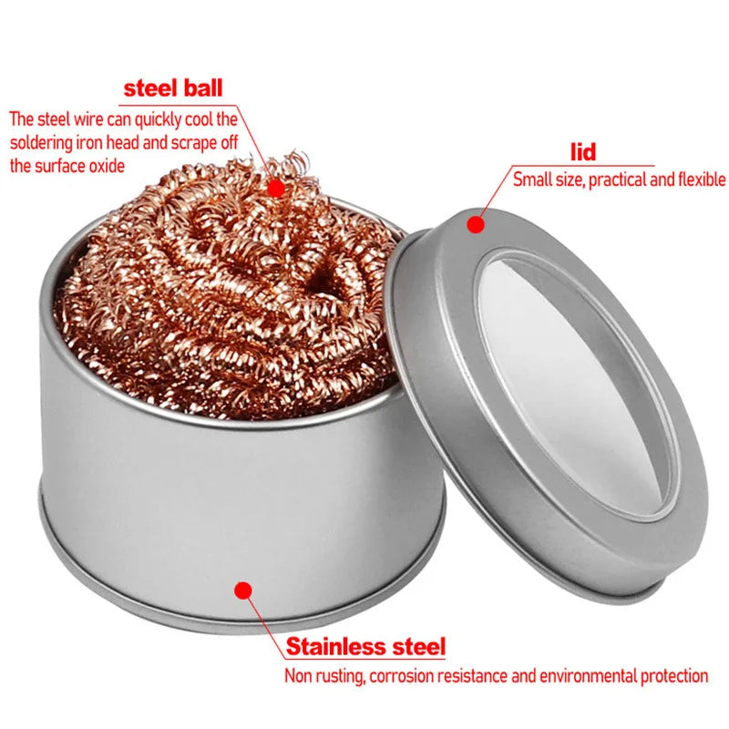 Soldering Iron Cleaning Ball | Brass Wire Sponge, No Water Needed | Tip Cleaner