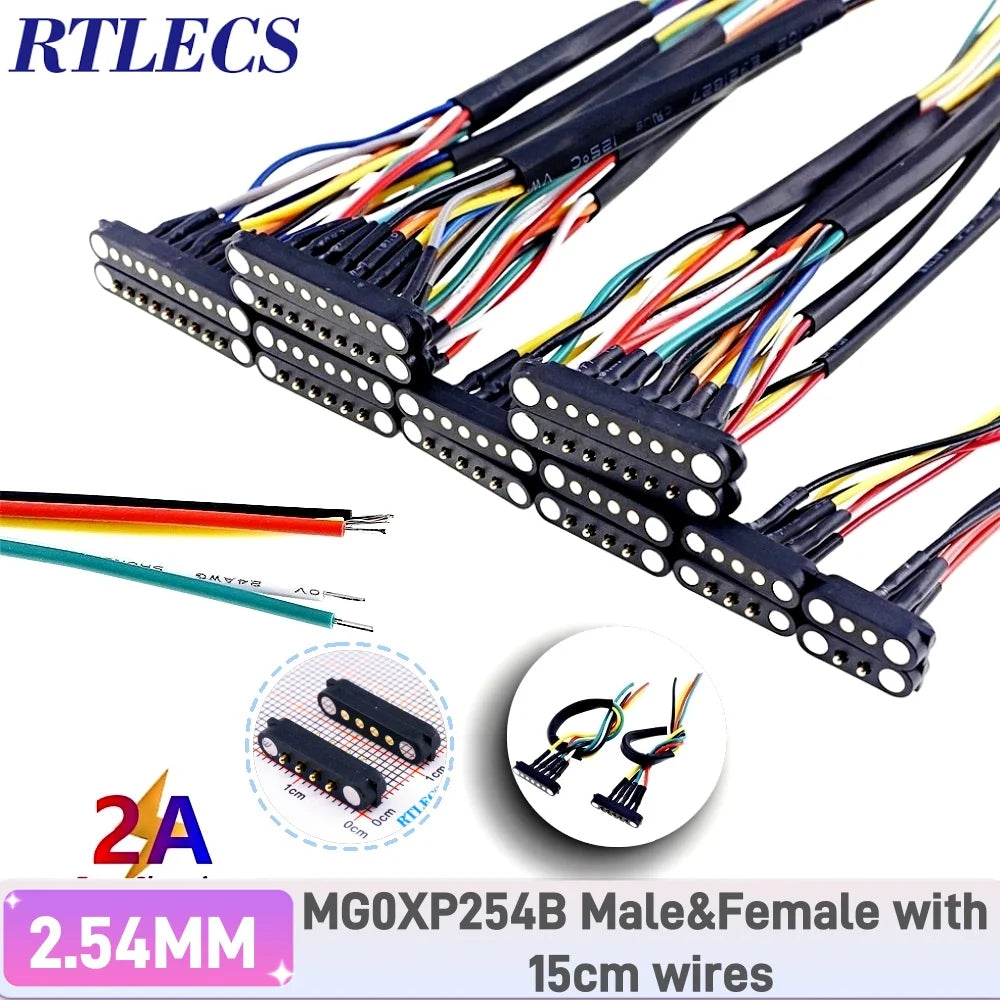 Magnetic Pogo Pin DC Connector | 2A Spring-Loaded | 2–9 Pin