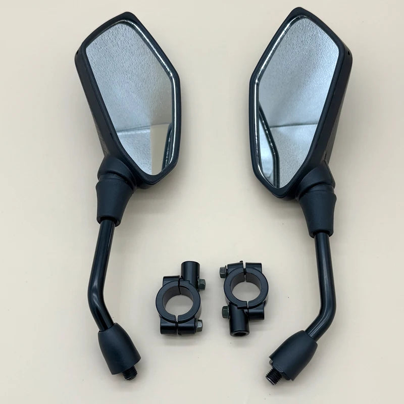 Handlebar Mirrors (Pair) | Convex Wide-Angle | 8/10mm Mount
