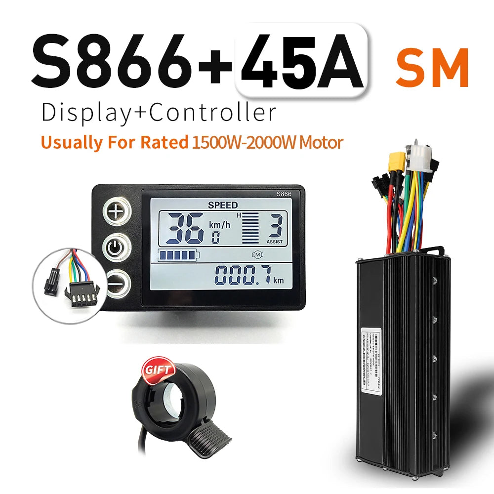 Sine Wave Controller Kit | 17/26/30A | S866 LCD Display