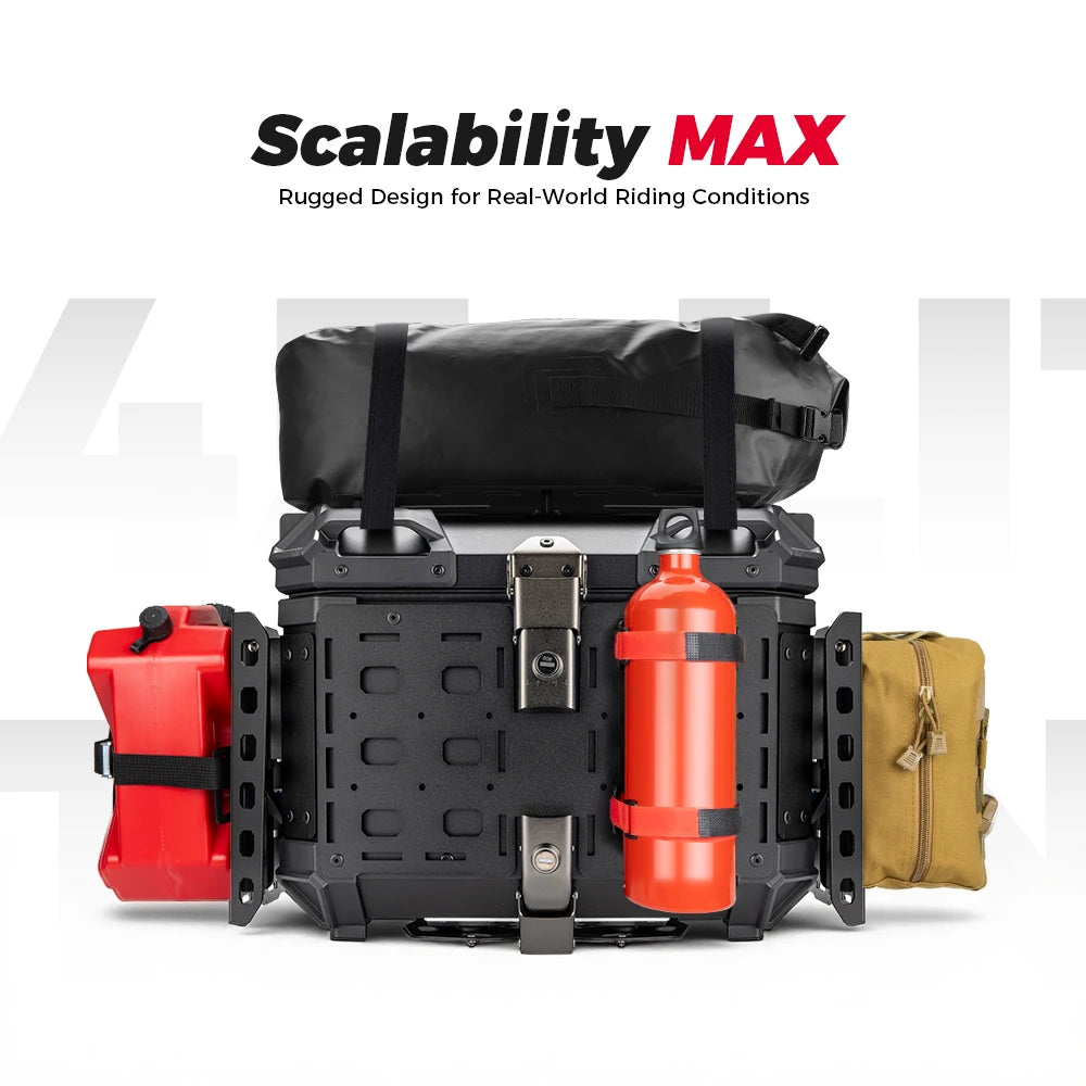 45L Aluminum Top Case | Lockable Rear Luggage Box