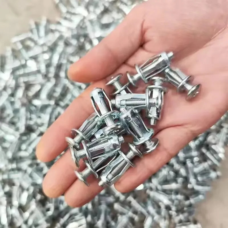 4-40pcs License Plate Bolt Kit Petal Shape Rivet Nut Screw Panel Clamp Lock Jack Nuts M4 M5 M6 M8Metal Rivetnut Auto Accessories