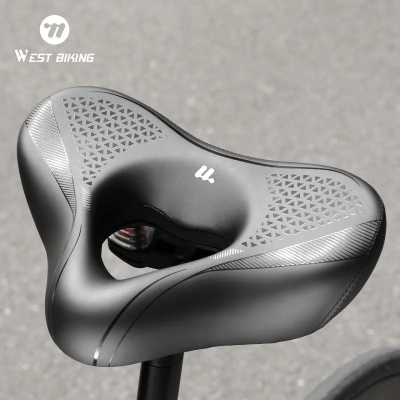 West Biking Comfort Saddle | Widened Cushion | MTB & E-Bike