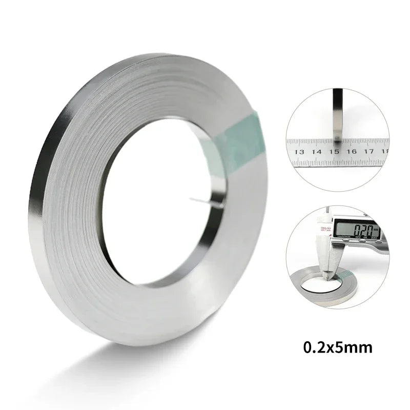 Nickel Strip Roll 10m | 0.2 x 8mm | Battery Spot Welding