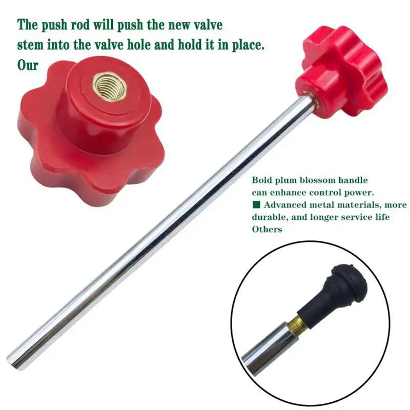Quick-Change Tire Valve Tool Kit | Stem Install Set | Cars & Bikes