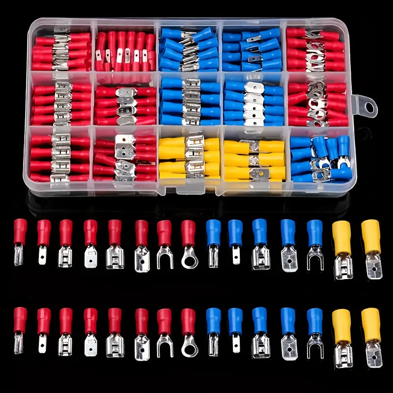 280-Pc Crimp Terminal Kit | 2.8/4.8/6.3mm Spade | 15 Types