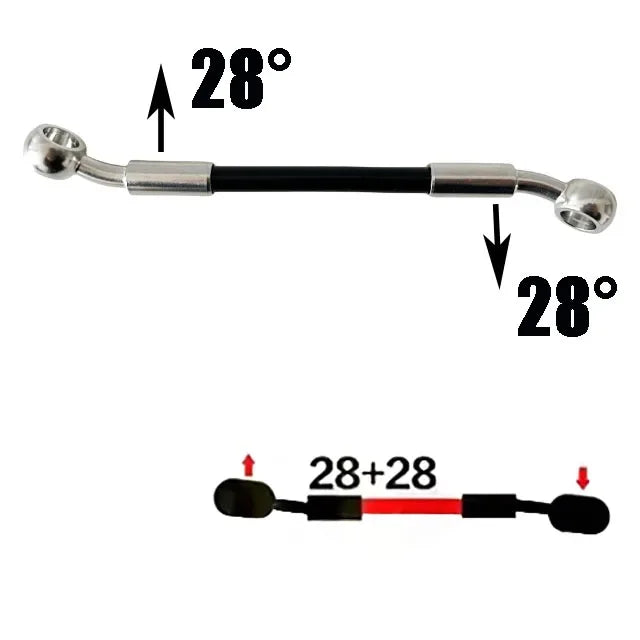 Braided Hydraulic Brake Hose | 10mm Banjo, 28-Degree Fitting | Universal Motorcycle Racing Line