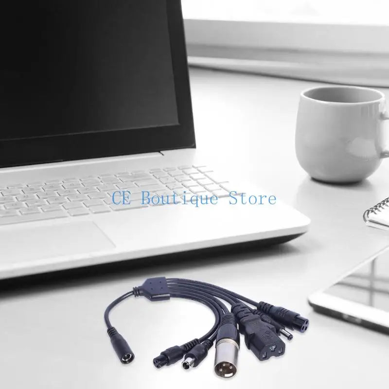 1-to-6 Charging Adapter Set | 5.5x2.1mm to 6 Plugs | E-Scooter