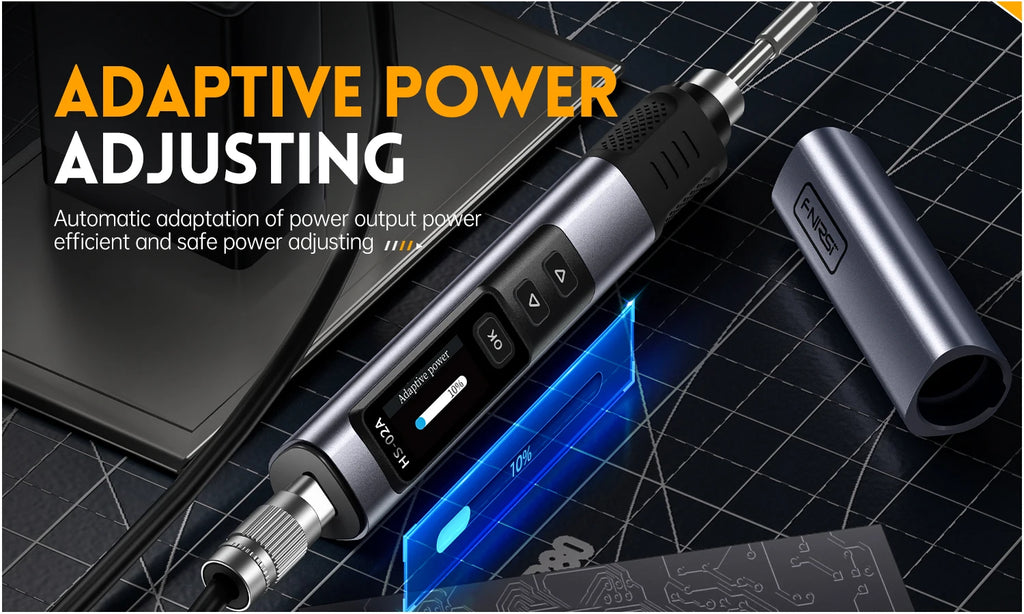 FNIRSI HS-02 Soldering Iron | Adjustable 100-450°C | PD 100W Portable
