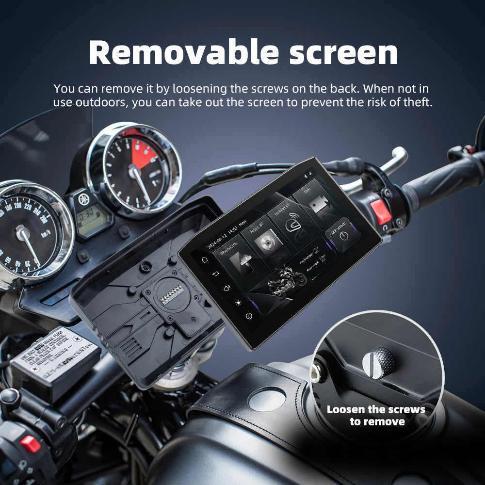 EKIY 6.25" Moto CarPlay Dashboard | Wireless Android Auto | GPS Navigation