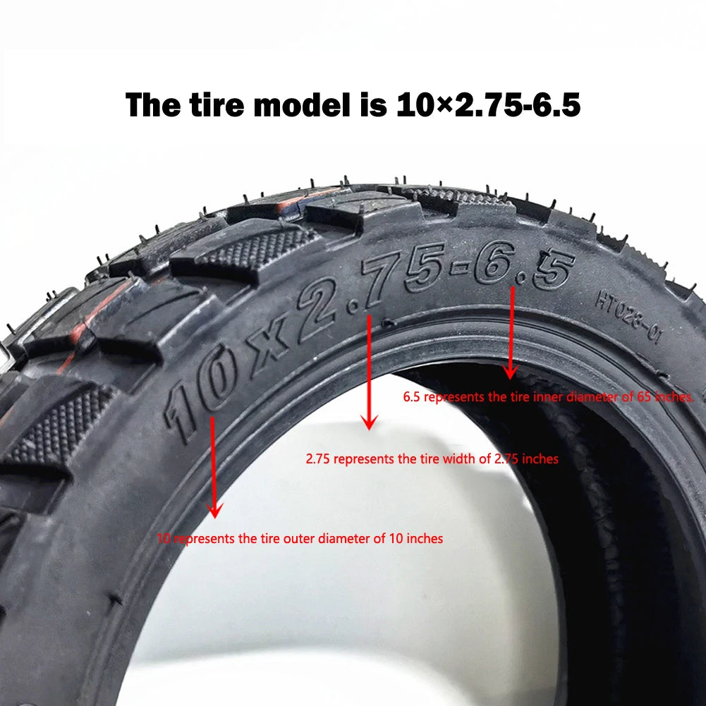 10x2.75-6.5 Scooter Tire | Tubeless Off-Road | Rubber