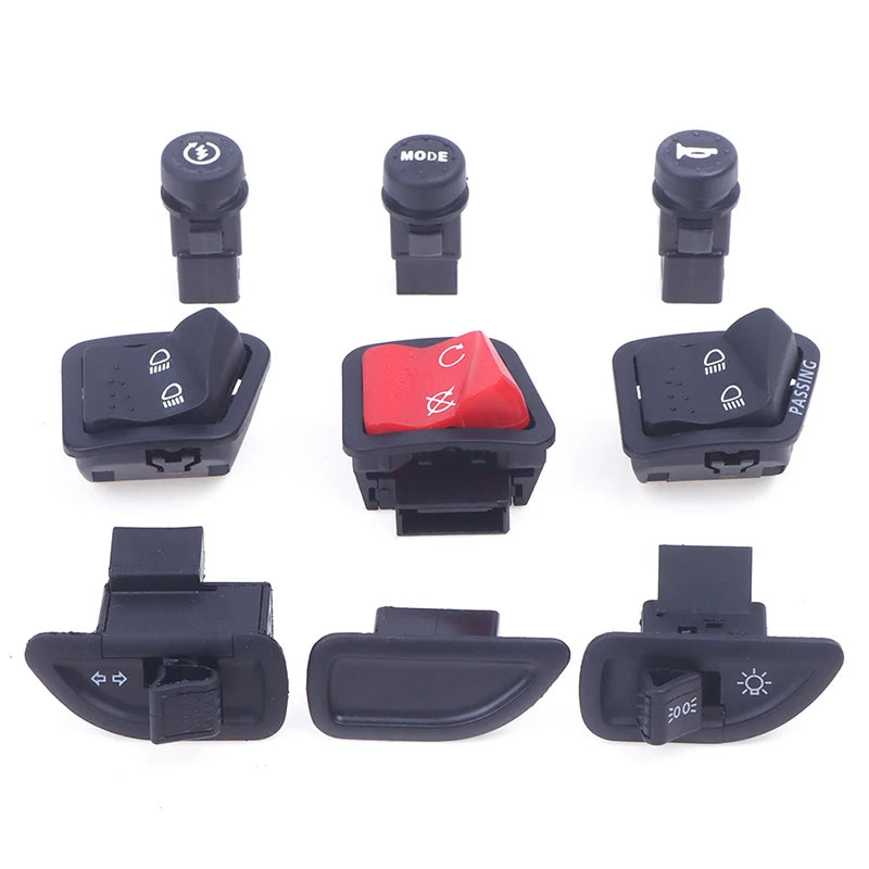 Black/Red Motorcycle Switches Button