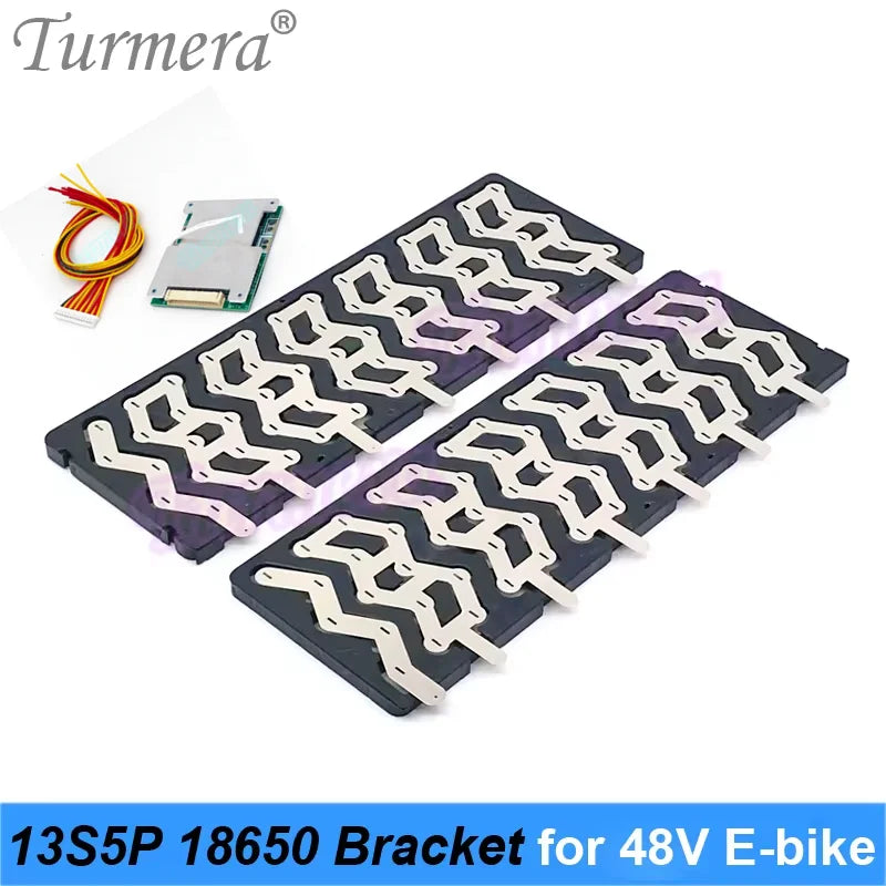 Turmera 48V Silver Fish Battery Bracket | 13S5P | 15A BMS | E-Bike