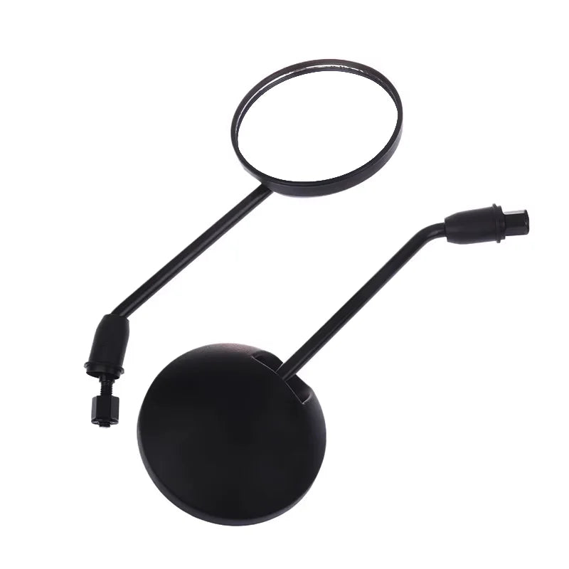 Universal Motorcycle Mirrors | 8mm Adjustable | Pair, Black
