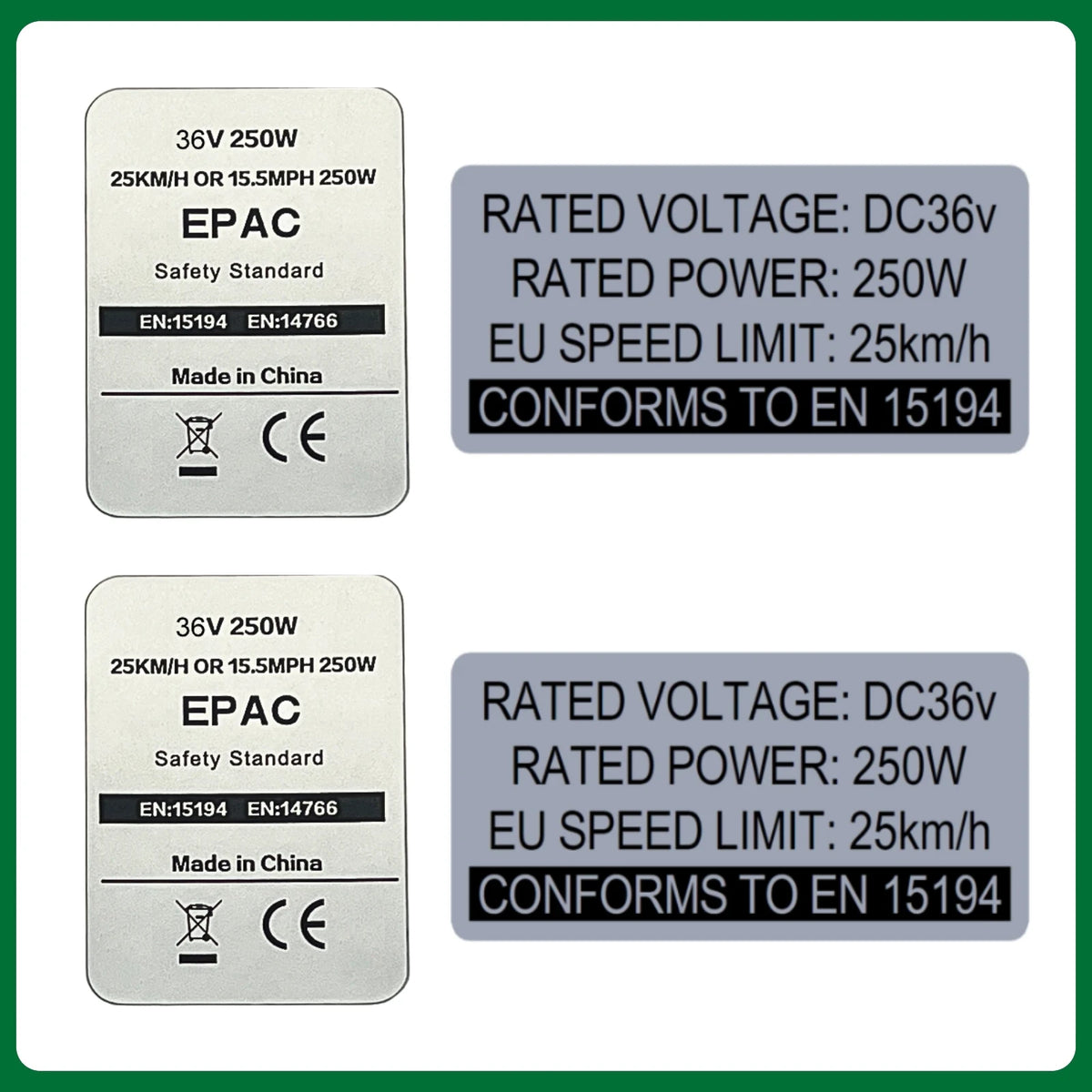 EBIKE Sticker, 36V 48V 250W Electric Bike Lable, Compataible for Bafang Tongsheng and other Brand 500W-1500W Conversion Kit
