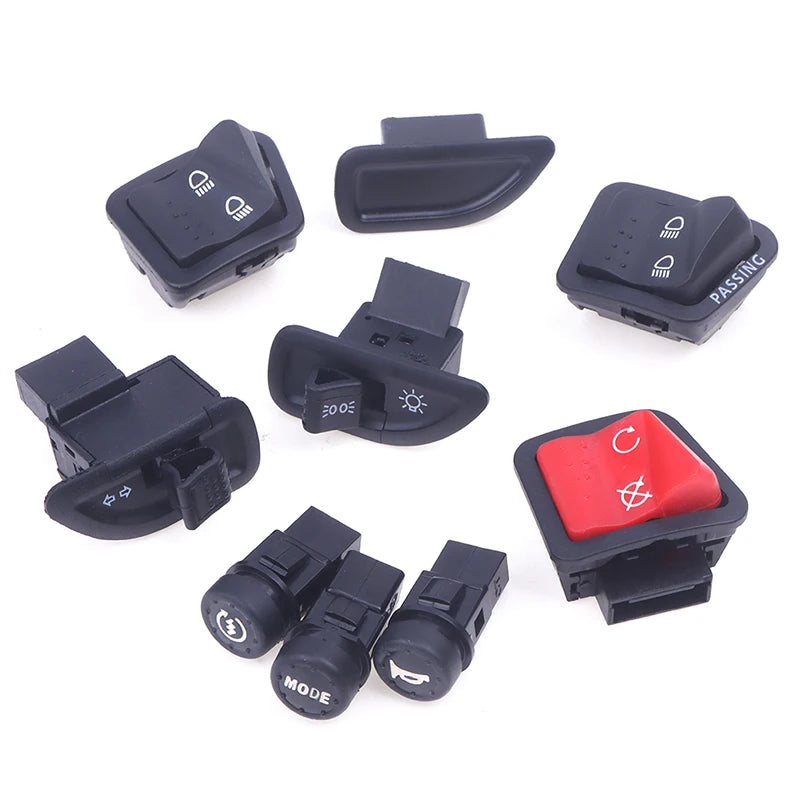 Black/Red Motorcycle Switches Button