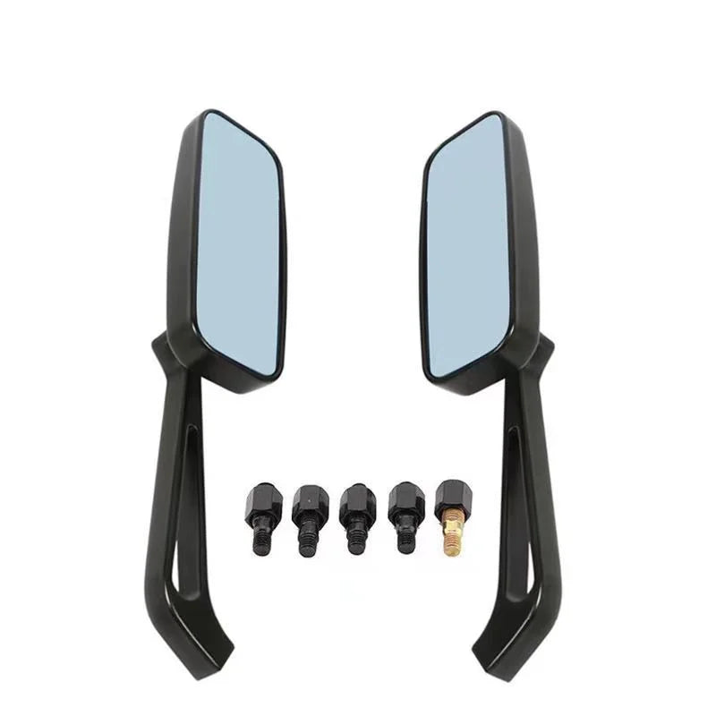 Universal Side Mirrors | Adjustable Rear-View Pair | 8mm/10mm Thread