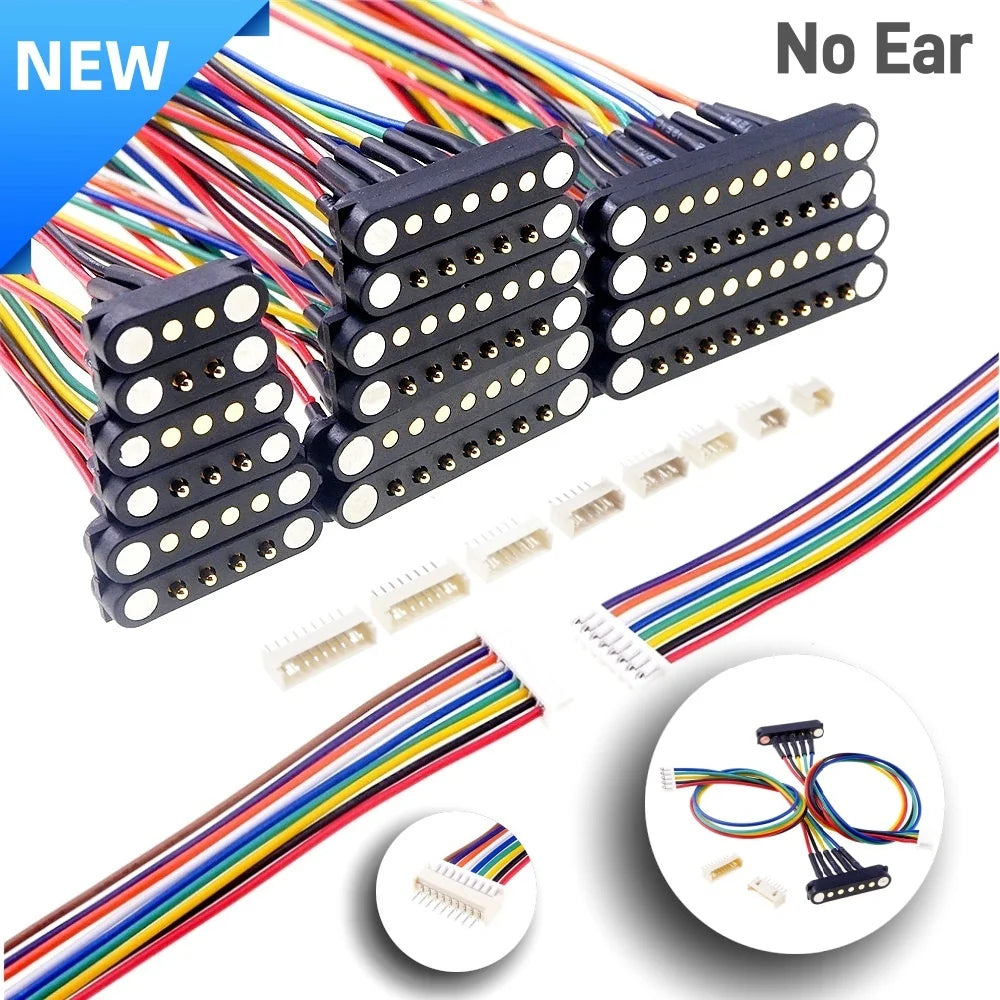 Magnetic Pogo Pin DC Connector | 2A Spring-Loaded | 2–9 Pin
